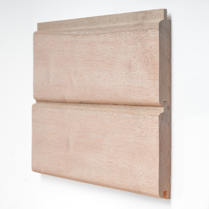 Dřevěná fasáda DARK RED MERANTI, softline profil 16x120 mm