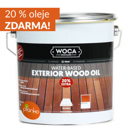 WOCA Exteriérový olej na dřevěné terasy akce 20% ZDARMA!