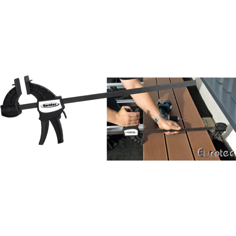 Stahovací svěrka, včetně nasaditelných plastových čelistí